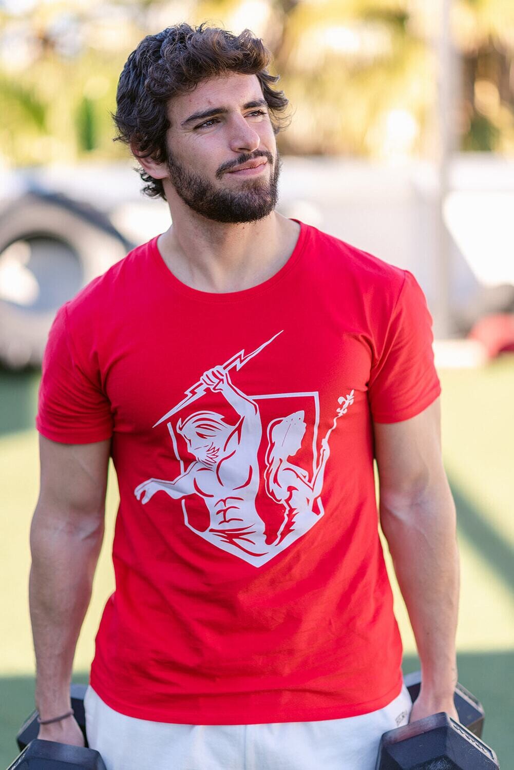 HERA Performance T-shirt Red for Men | Soft Slim Fit Gym Tee by Hera Zeus Activewear