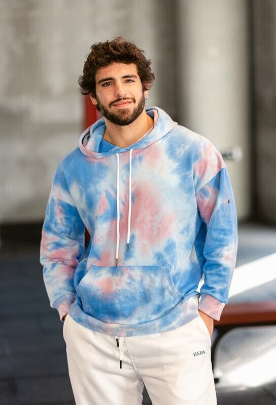CRISCOLA  Hoodie | Blue, White & Light Pink