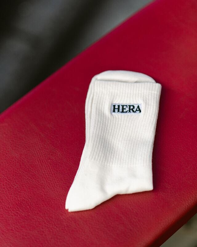 HERA Barre Sock White | Non-Slip Grip Barre Socks by Hera Zeus Activewear