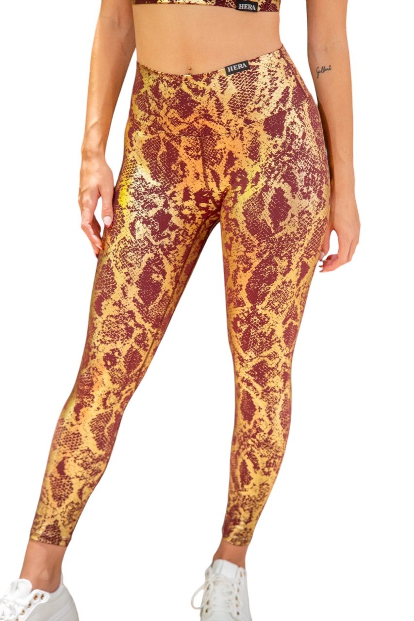 Women's Snakeskin Print Leggings | Flexible & Fashionable by Hera Zeus