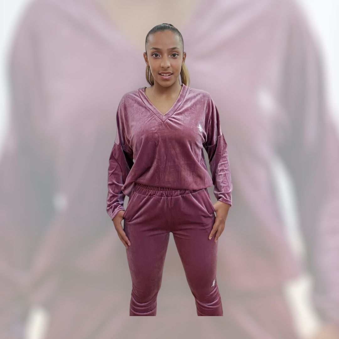 Hermes Rose VELOUR HERITAGE SWEATSHIRT – Velvet, Body-Hugging Comfort | Hera Zeus