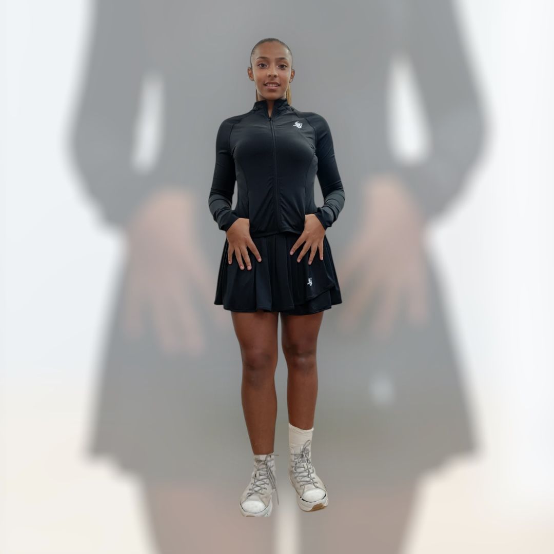 Atlanna Tennis Skirt + Jacket + Top – 3-Piece Tennis Outfit | Hera Zeus