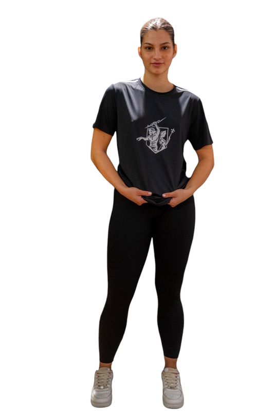 Women’s SOBEK T-Shirt | Cross Strap Open Back Active Top by Hera Zeus