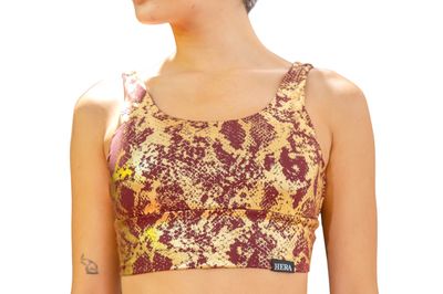 Snakeskin Bra | Medium Support Sports Bra by Hera Zeus