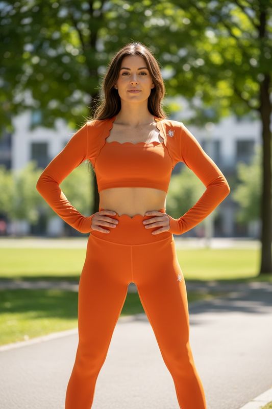 SESHAT Scallop Cropped Long Sleeve Top SESHAT Scallop Cropped Long Sleeve Top