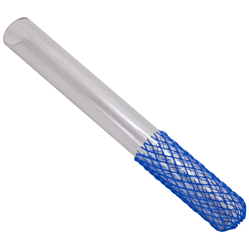 7/8" x 8" Clear Laser Resistant Suction Wand with Sponge Guard - Sterile