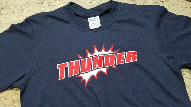 AMHERST THUNDER front only_ T SHIRT