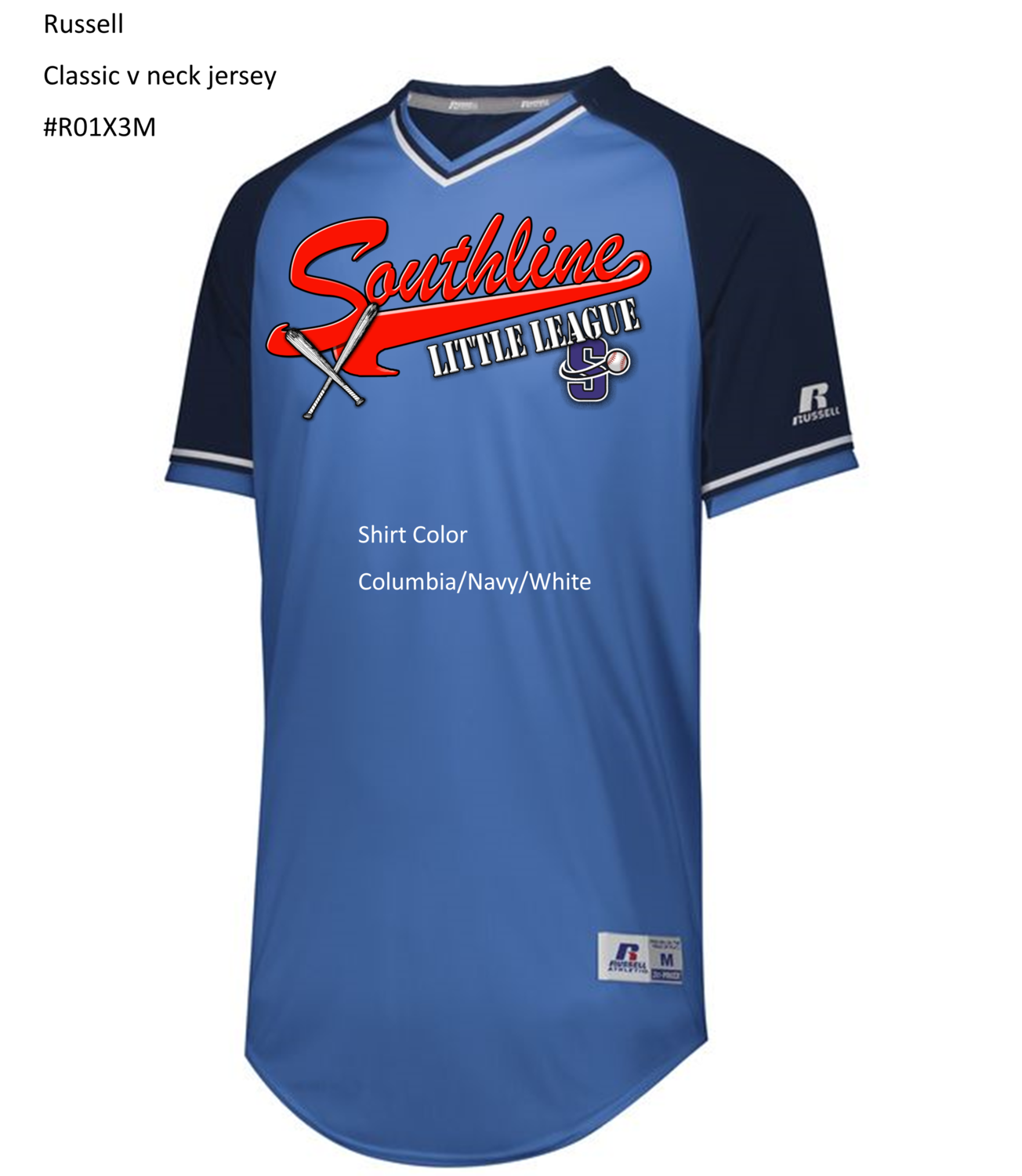 Southline Little League DADS game Jersey