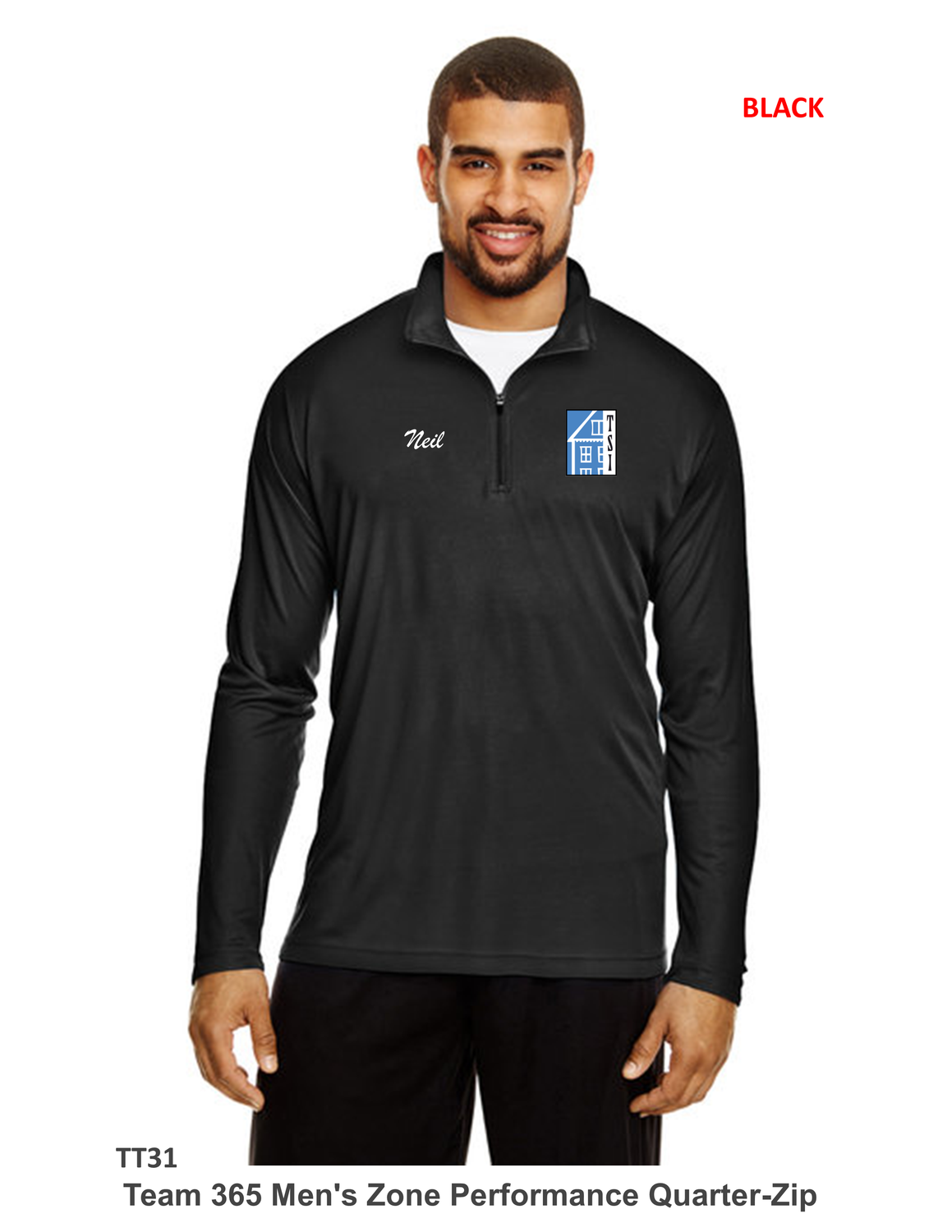 TSI   TT31 Team 365 Mens Zone Performance 1/4 Zip