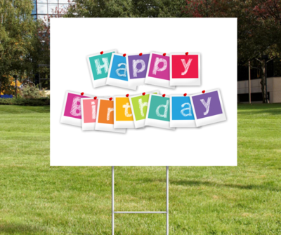 Happy Birthday Yard Sign - CUSTOM