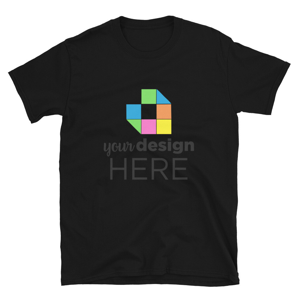 Short-Sleeve Unisex T-Shirt, Color: Black, Size: S