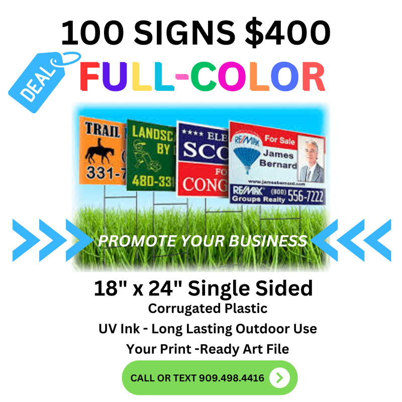 100 Yard Signs
