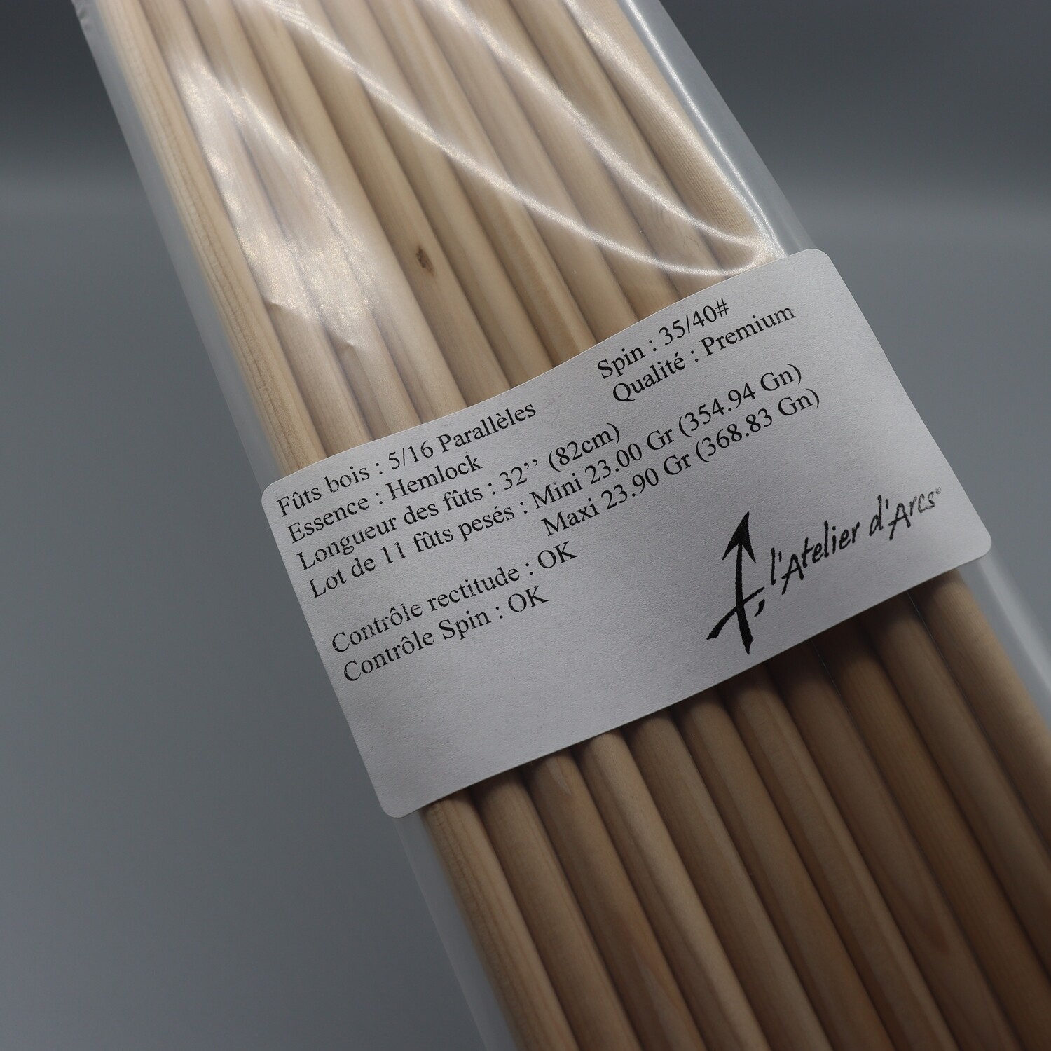 5/16" Spin 35/40# Hemlock, Spin 35/40#: 23.00-23.90 Grammes
