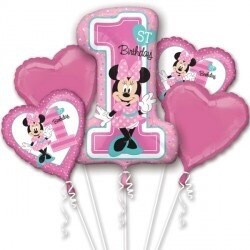 Minnie 1st Birthday Foil Bouquet