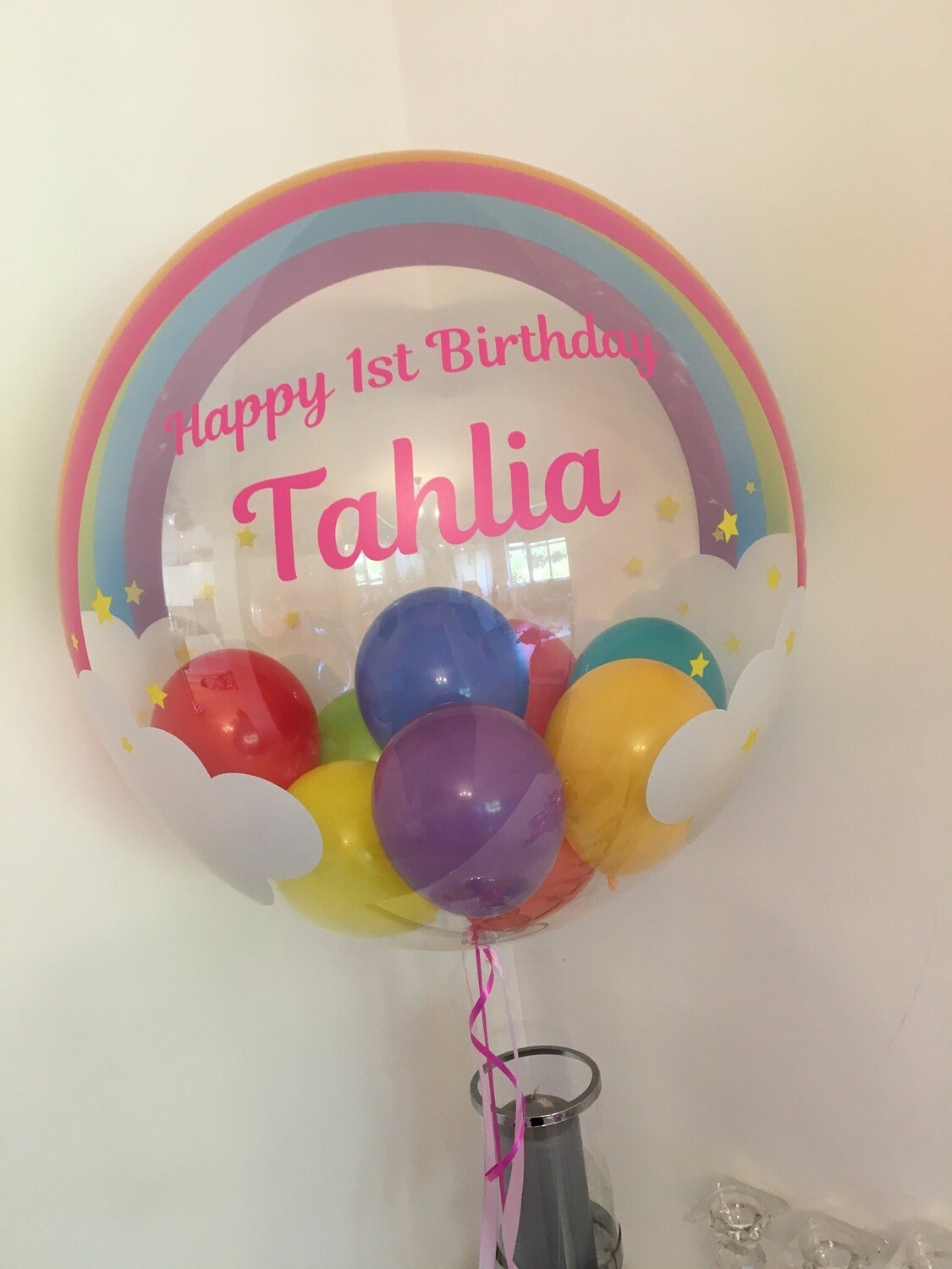 Personalised Rainbow Bubble Balloon