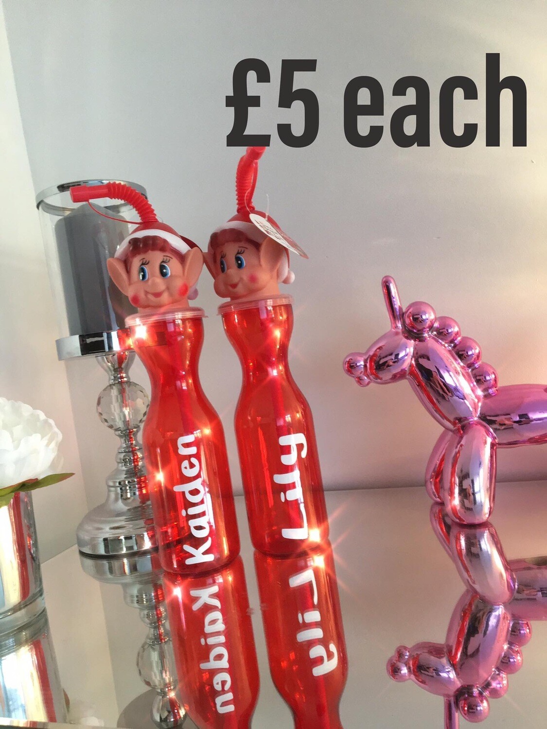 Personalised Elf Drinking Bottle