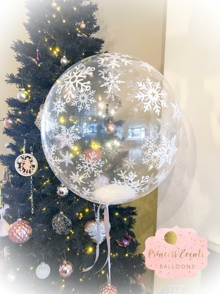 Personalised Snowflake Bubble Balloon