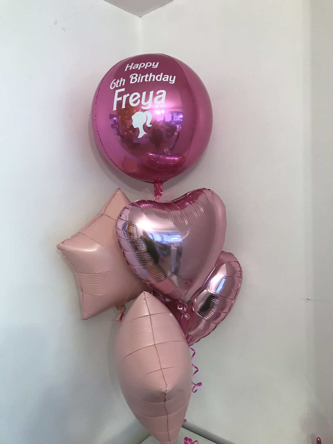 Barbie themed orbz display