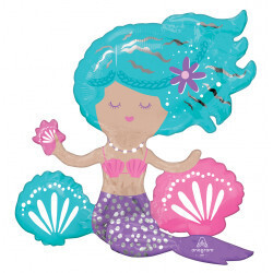Shimmering mermaid sitting balloon