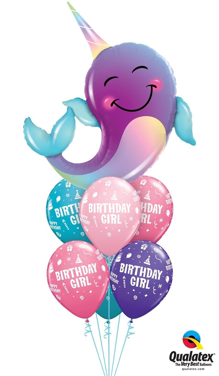 Narwahl balloon bouquet
