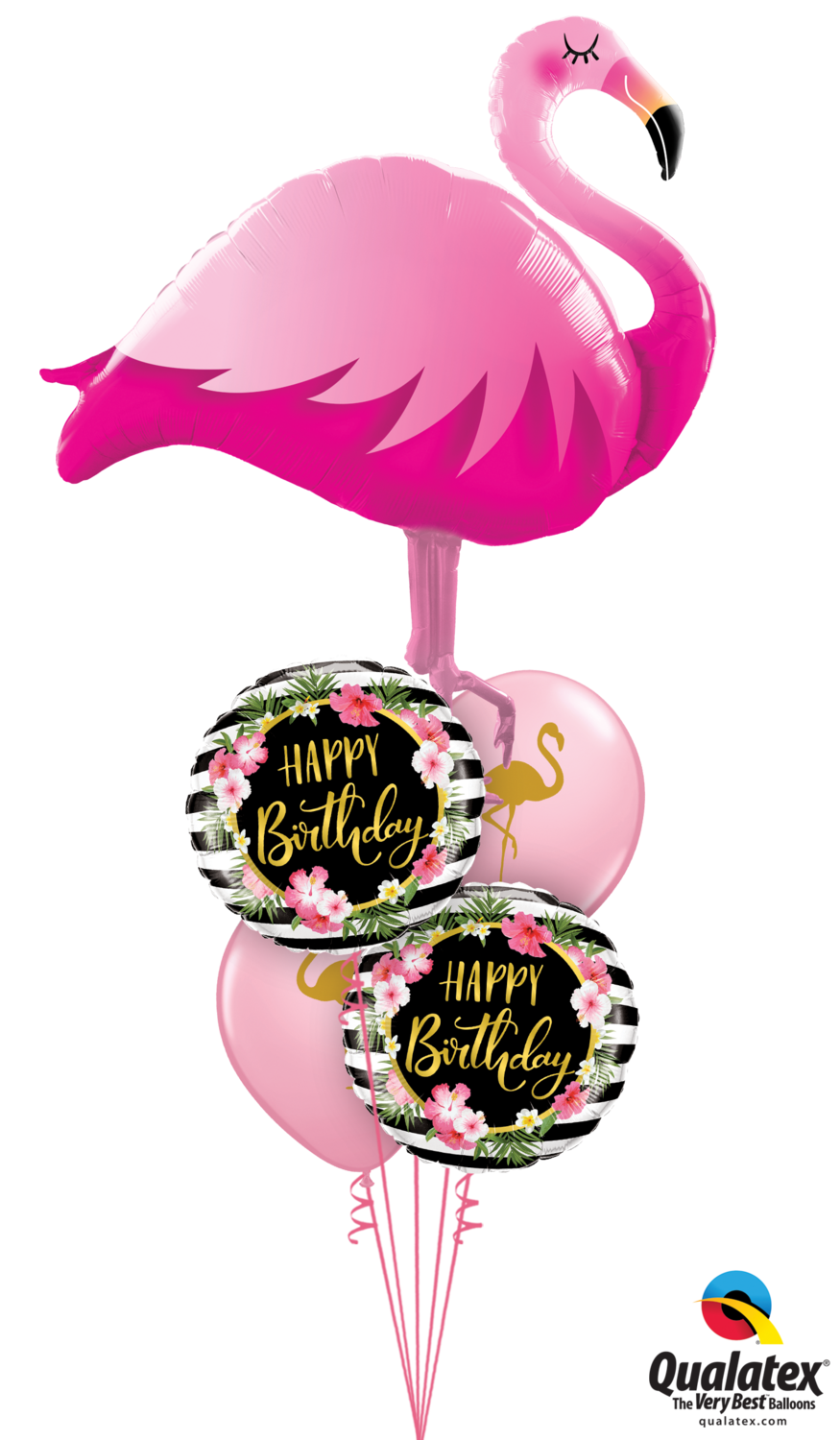 Golden floral flamingo