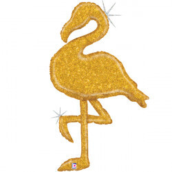 Gold glitter Flamingo