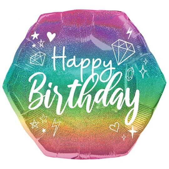 Birthday Sparkle Holographic Balloon