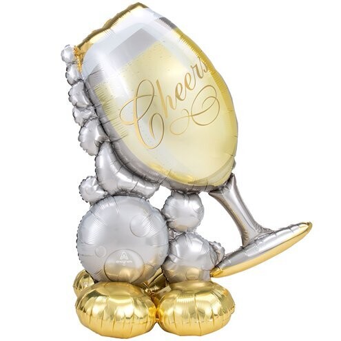 Bubbly Wine Glass Airloonz