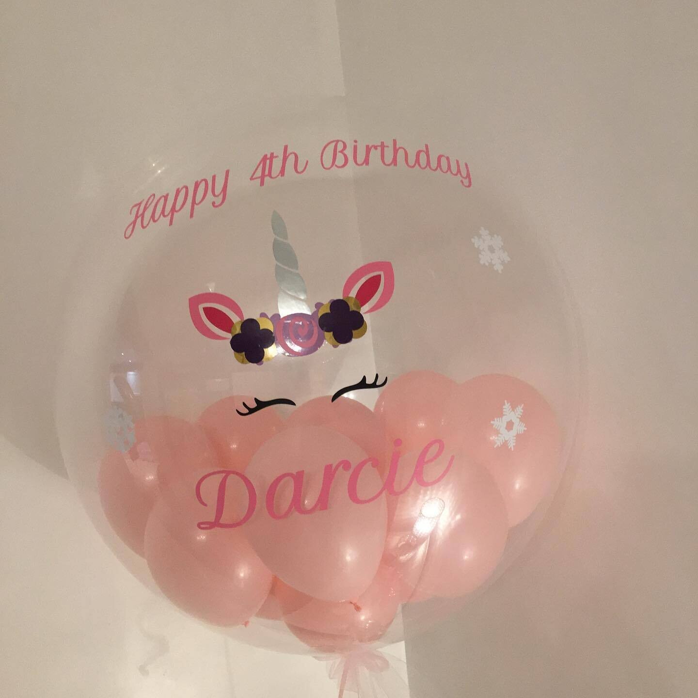 Personalised Unicorn Bubble Balloon