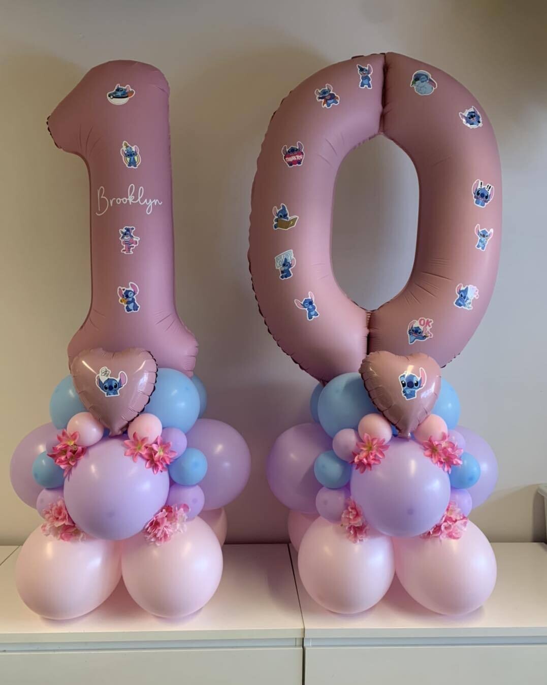 Stitch double number towers