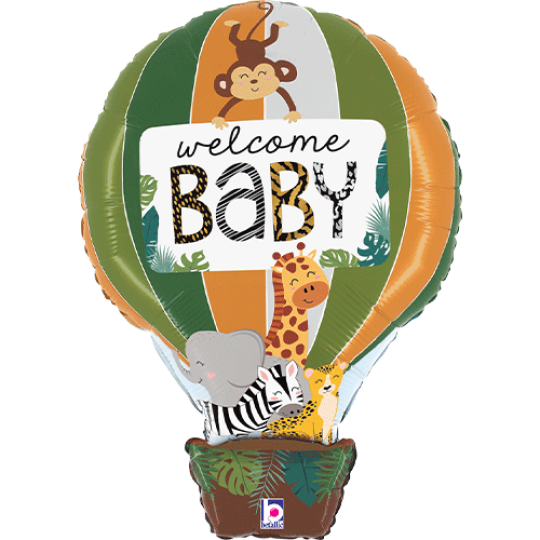 Jungle baby hot air balloon