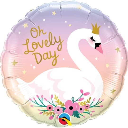 lovely day swan balloon