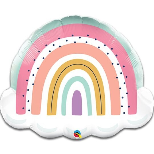 Pastel Rainbow Foil Boho Balloon