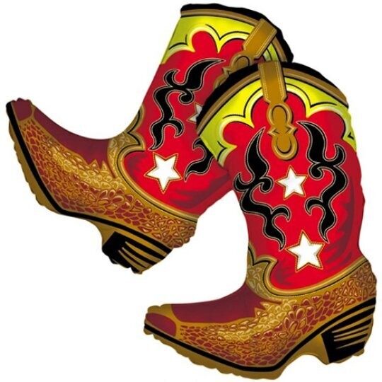 Western boots Foil balloon