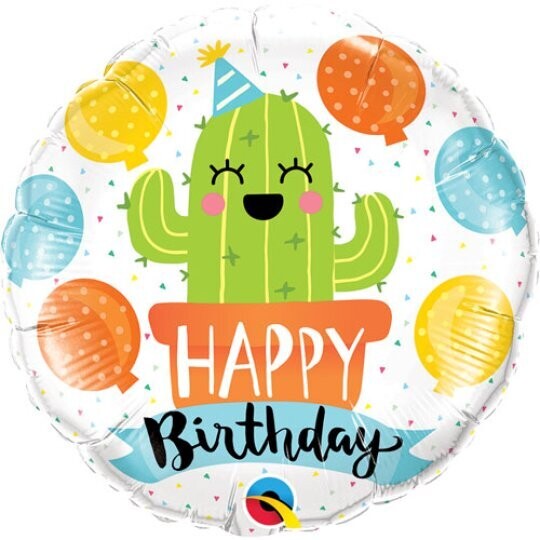 Birthday cactus Foil Balloon
