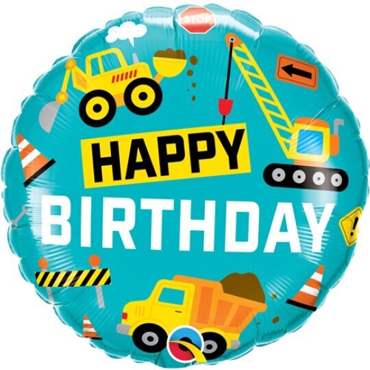 Construction Birthday Balloon