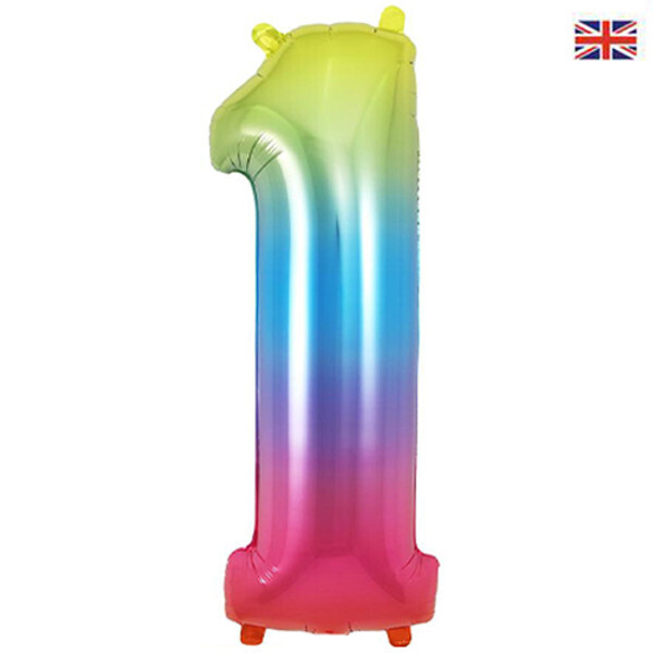Rainbow Number Balloon - oaktree