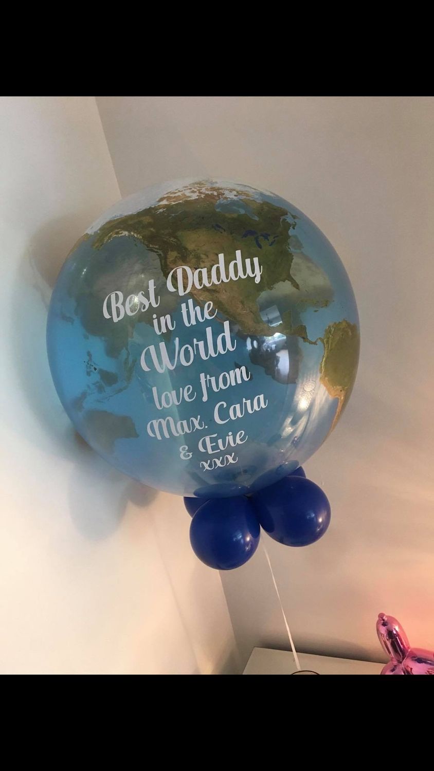 Fathers Day Personalised Globe Balloon