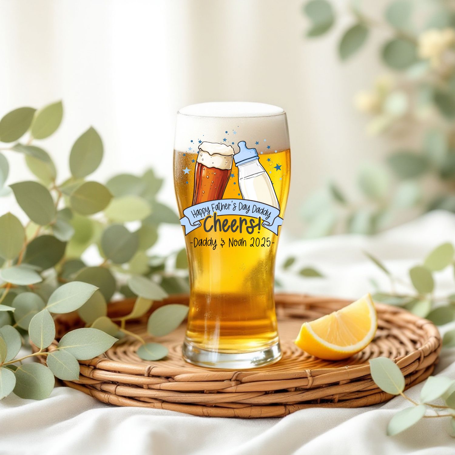 Father&#39;s Day Photo Beer Glass