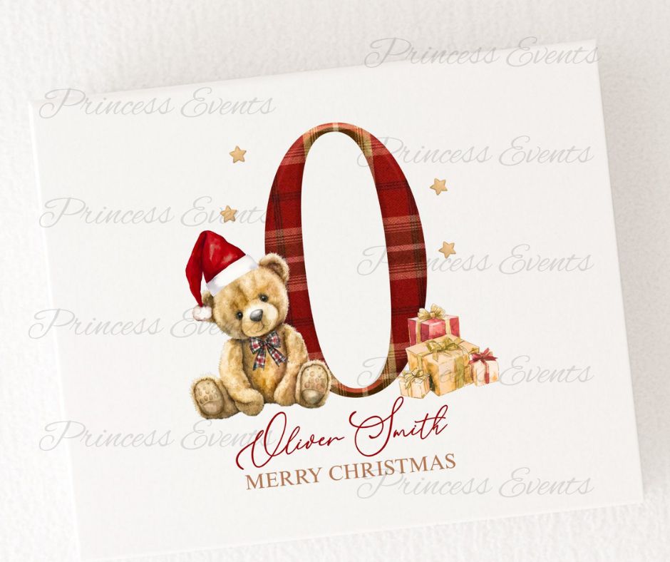 Tartan bear Christmas Box