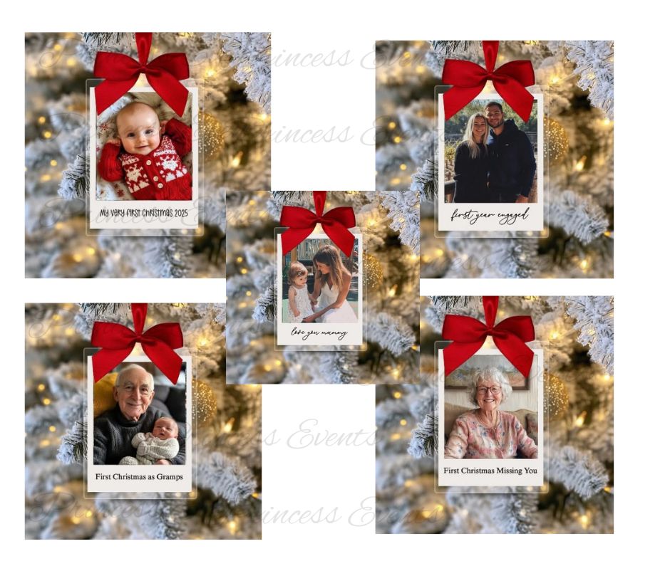 Christmas polaroid tree ornaments