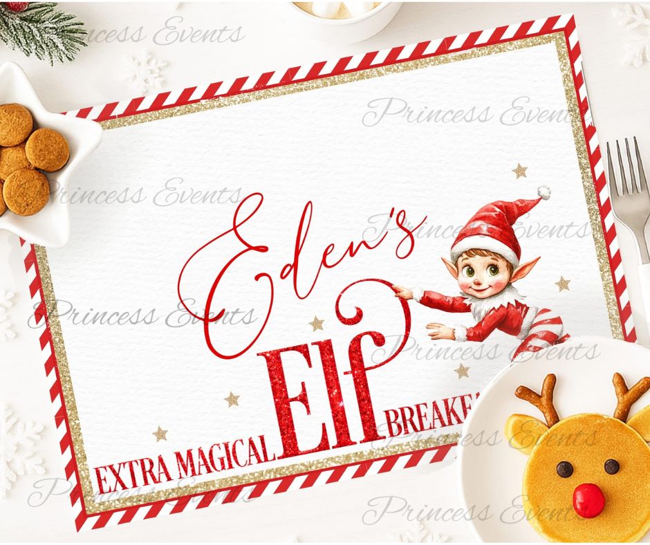 Personalised Elf Placemat