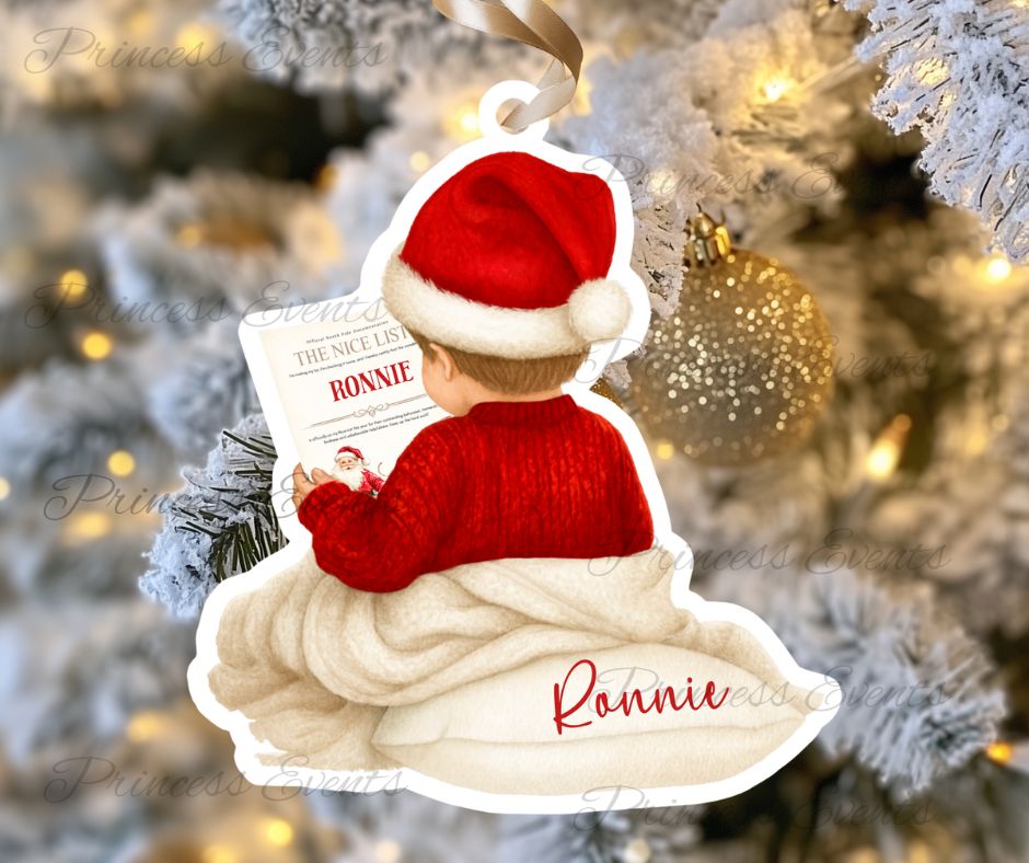 Nice List Christmas Bauble - boys