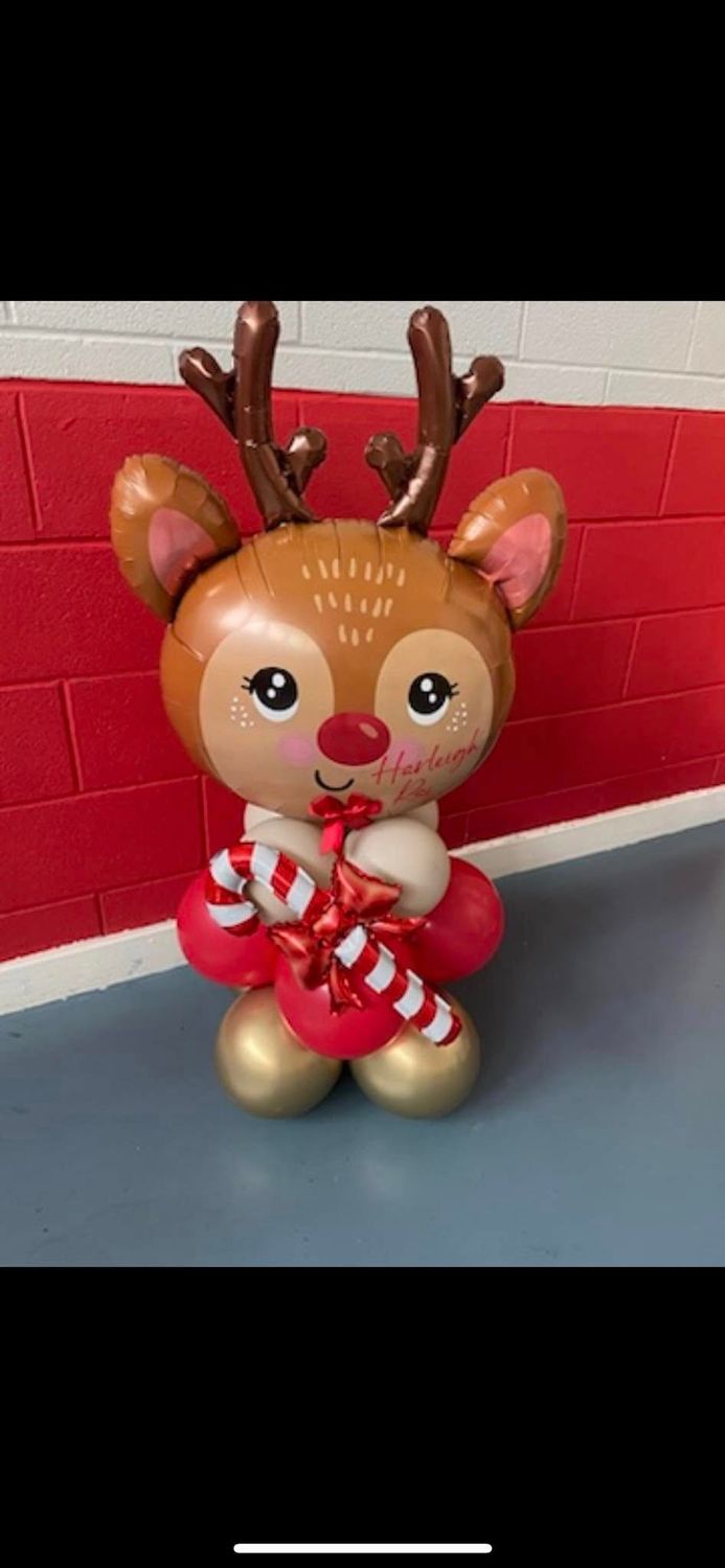 Reindeer Balloon Tower