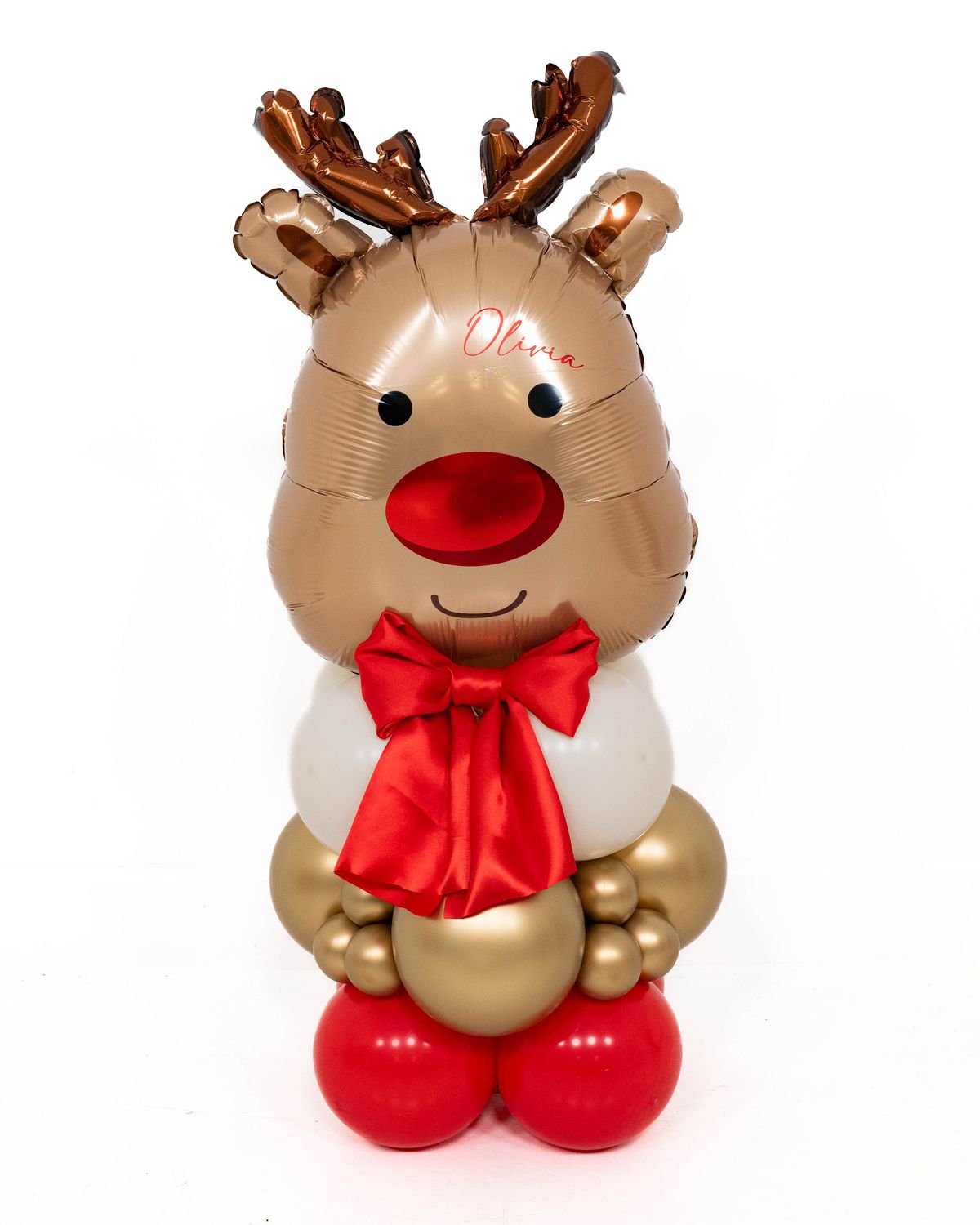 Happy Reindeer Balloon Tower