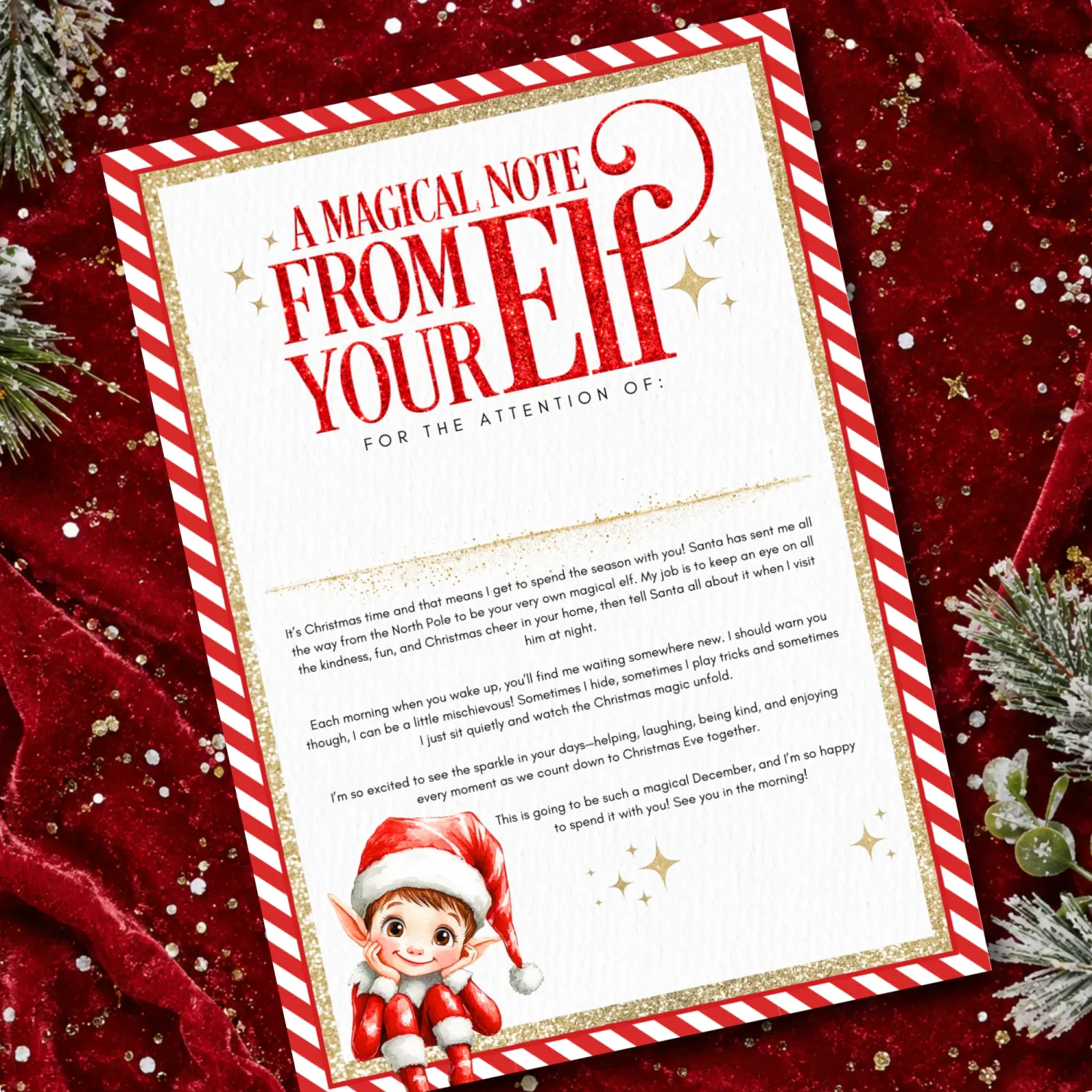 Personalised Elf Arrival Letter