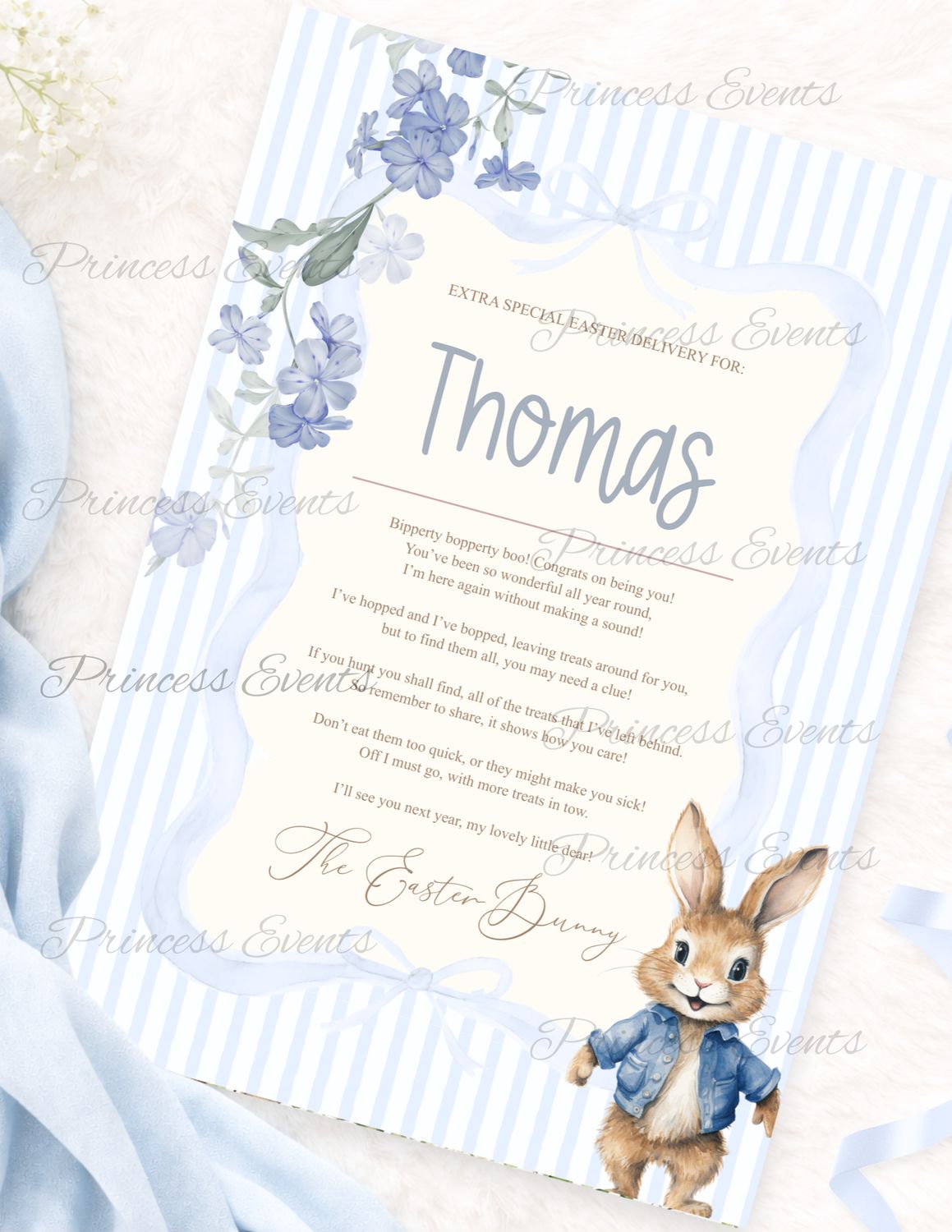 Striped Flopsy Easter Certificates