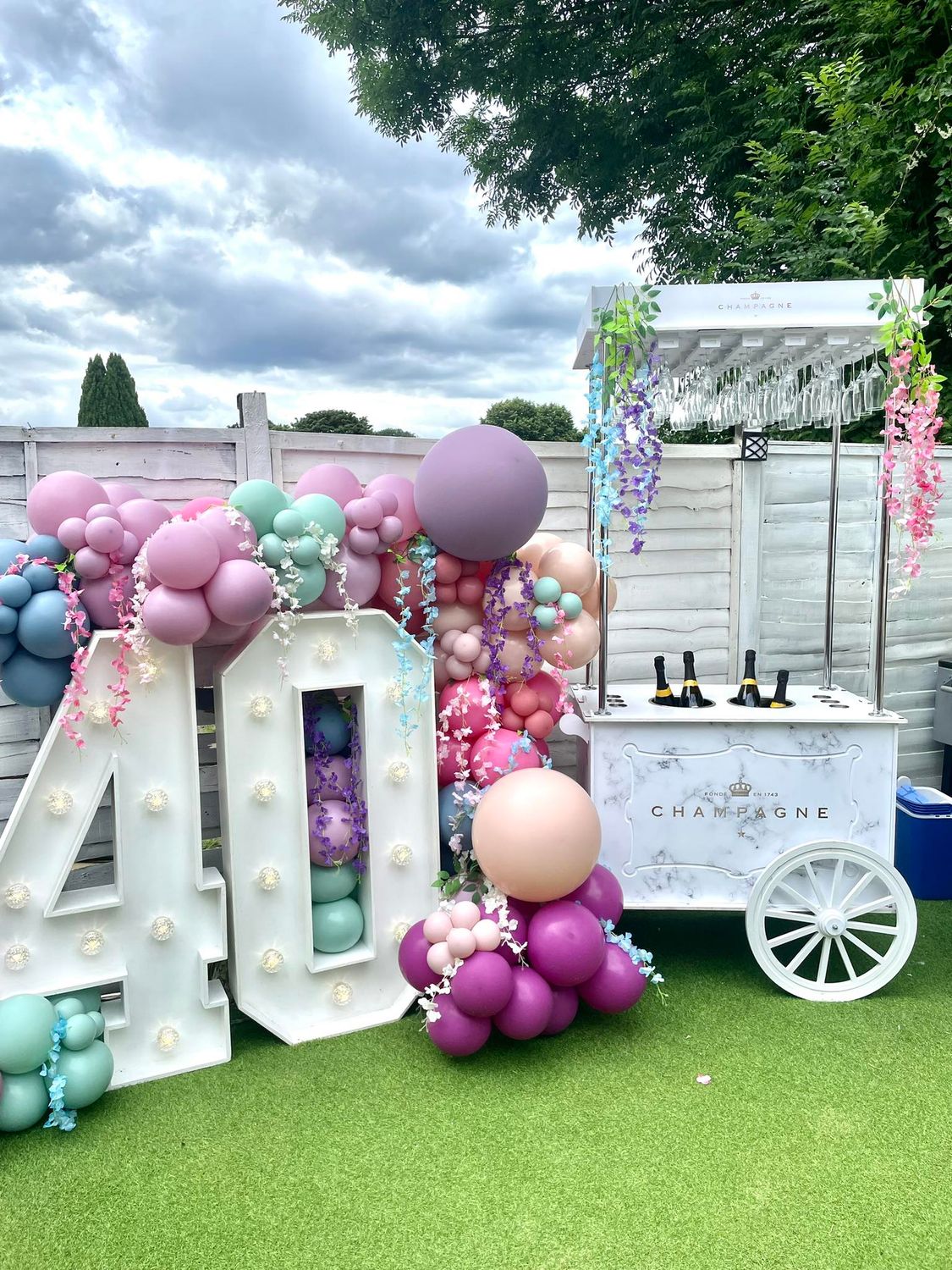 Led Numbers with garland