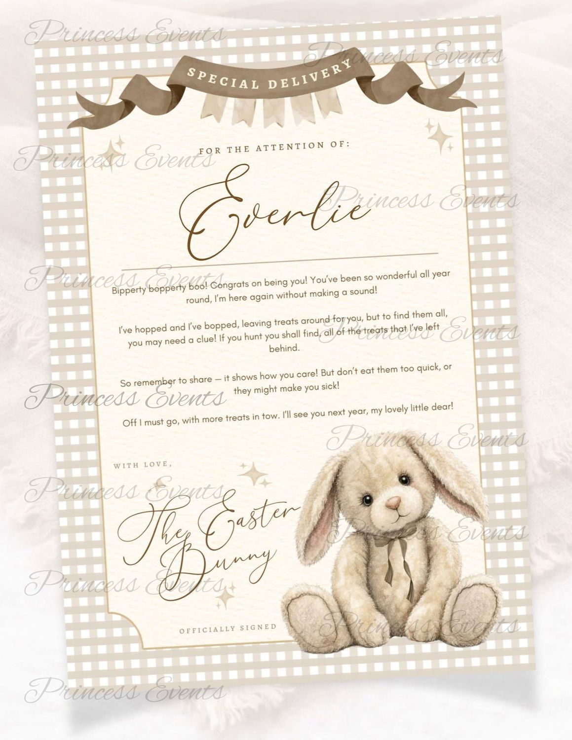 Neutral Bunny Easter Certificates