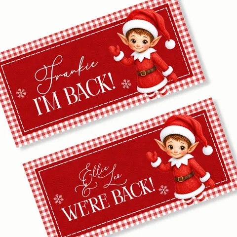 Personalised Elf Banner Large